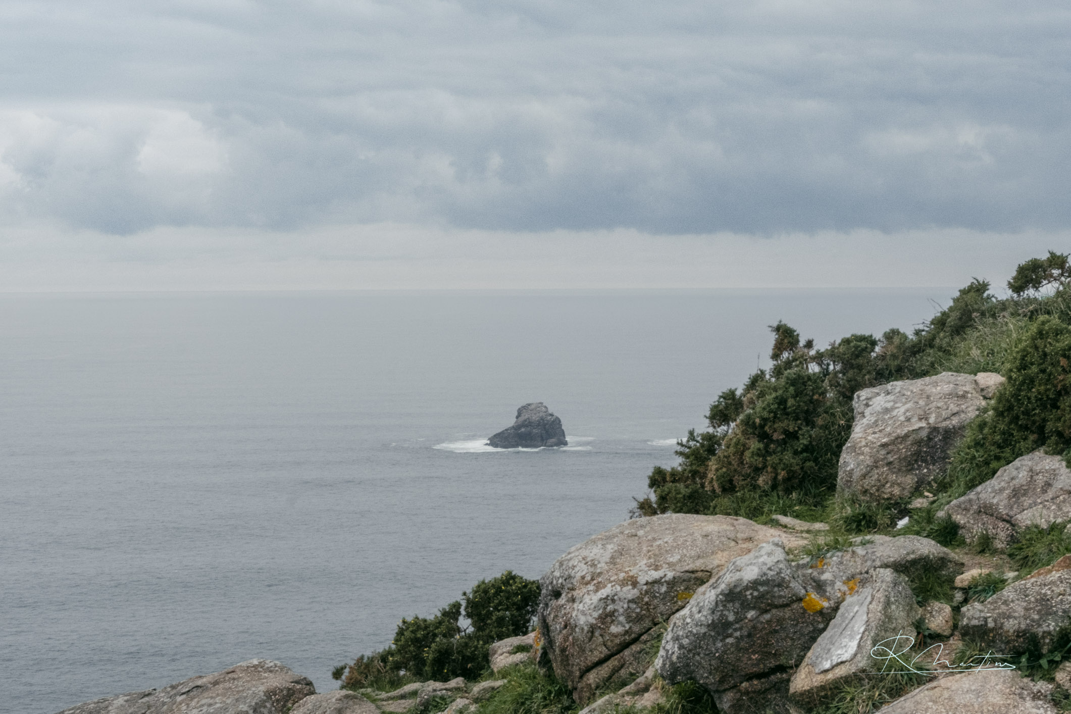 ocean view with land