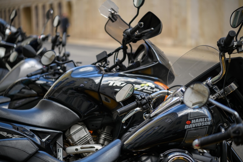 close-up of a motorcycle